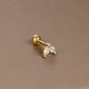 1PC 316L Stainless Steel Mini Zircon Cartilage Piercing Stud Earring For Women Girl Helix Tragus Body Zircon Statement