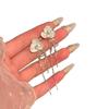 Super fairy sweet delicate small camellia fringed stud earrings women's high-end temperament petal earrings design earrings
