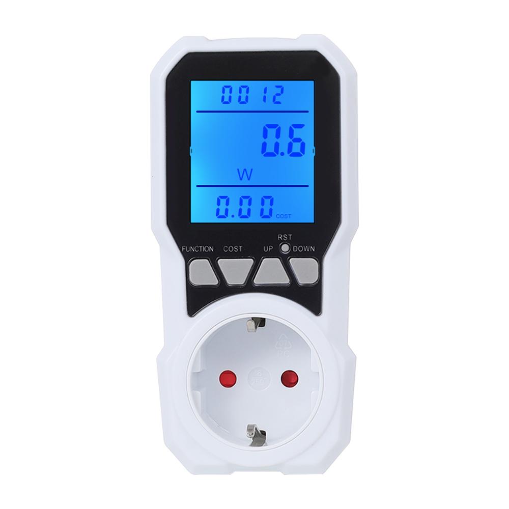 Digital Power Meter Wattmeter Socket Wattage Kwh Energy Meter Kwh Energy Measuring Outlet Overload Protection 7 Display Models