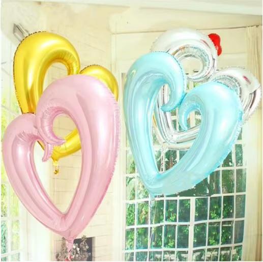 10pcs 36-Inch Giant Heart Foil Balloons with Hook for Wedding Valentine's Day & Birthday Party Decor Helium Ballon