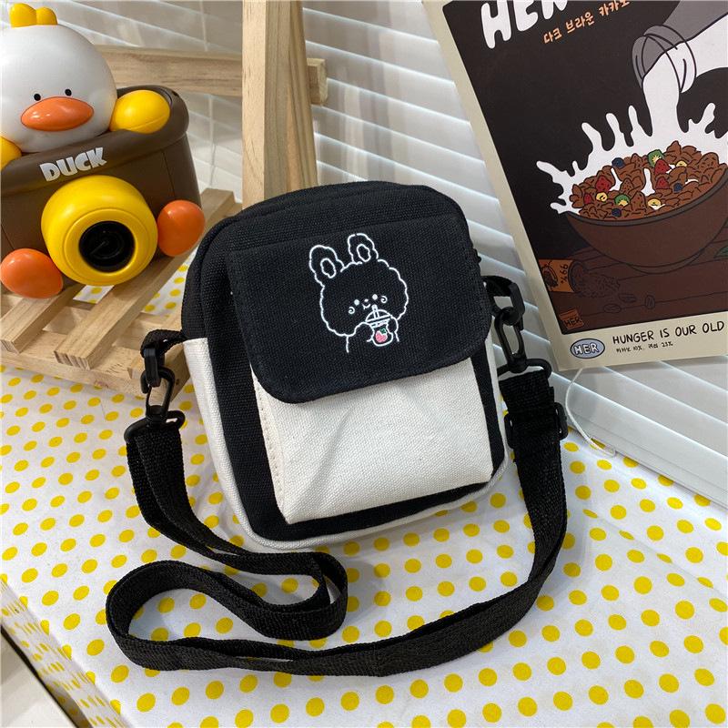 Summer Cute Canvas Crossbody Bag for Women - Korean & Japanese Style