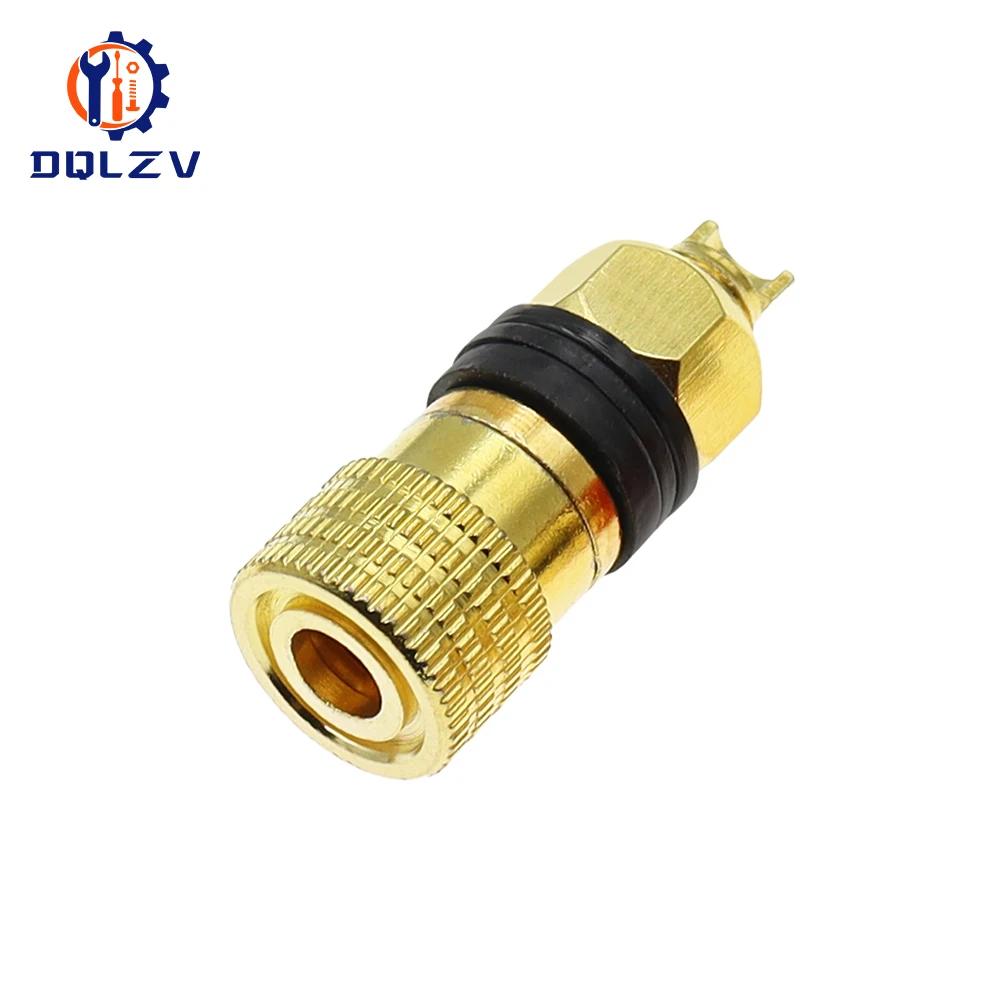 

Gold Plated Amplifier Speaker Terminal Binding Post Banana Plug Socket Connector Suitable for 4mm Banana Plugs Connector 1PCS