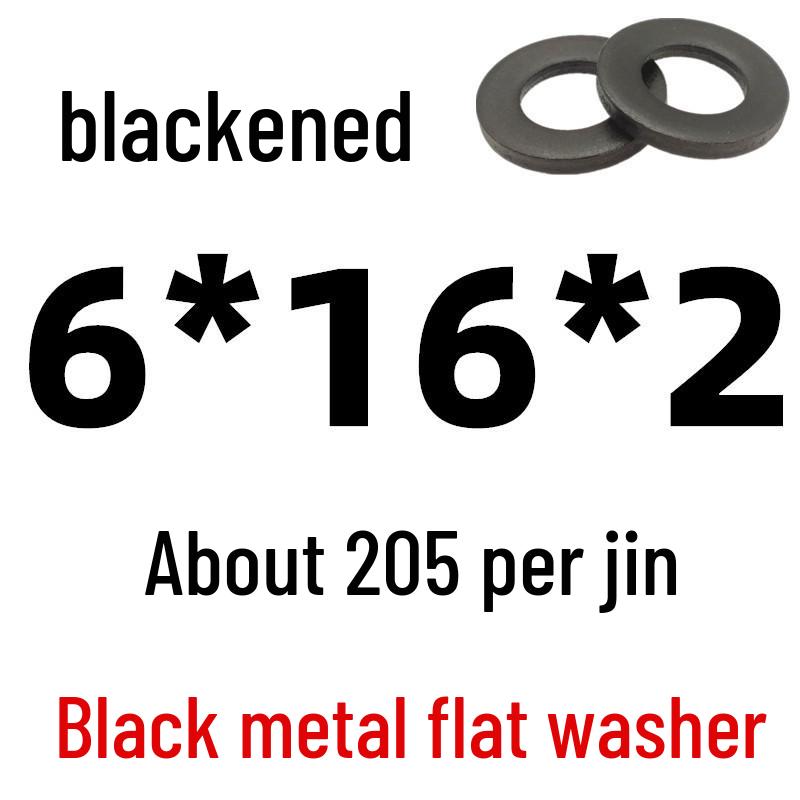 Thickened Black Iron Flat Washer for Screws, Non-standard Round Design