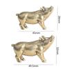 Exquisite Mini Pig Sculpture Cute Miniature Pig Statue Solid Brass Pig Figurines  Home Office Decor