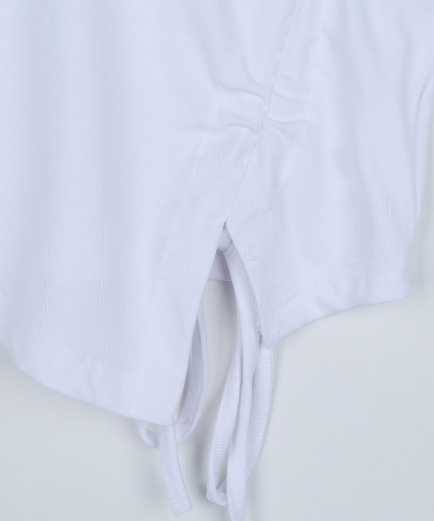 HIGH SCHOOL DISCO Hsd Symbol Ribbon Point Crop Top White