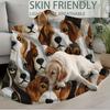 1Pc Beagles Soft And Comfortable Flannel Blanket Mixed Color Polyester Material, Suitable For All Seasons, Couch Bed Office Naps