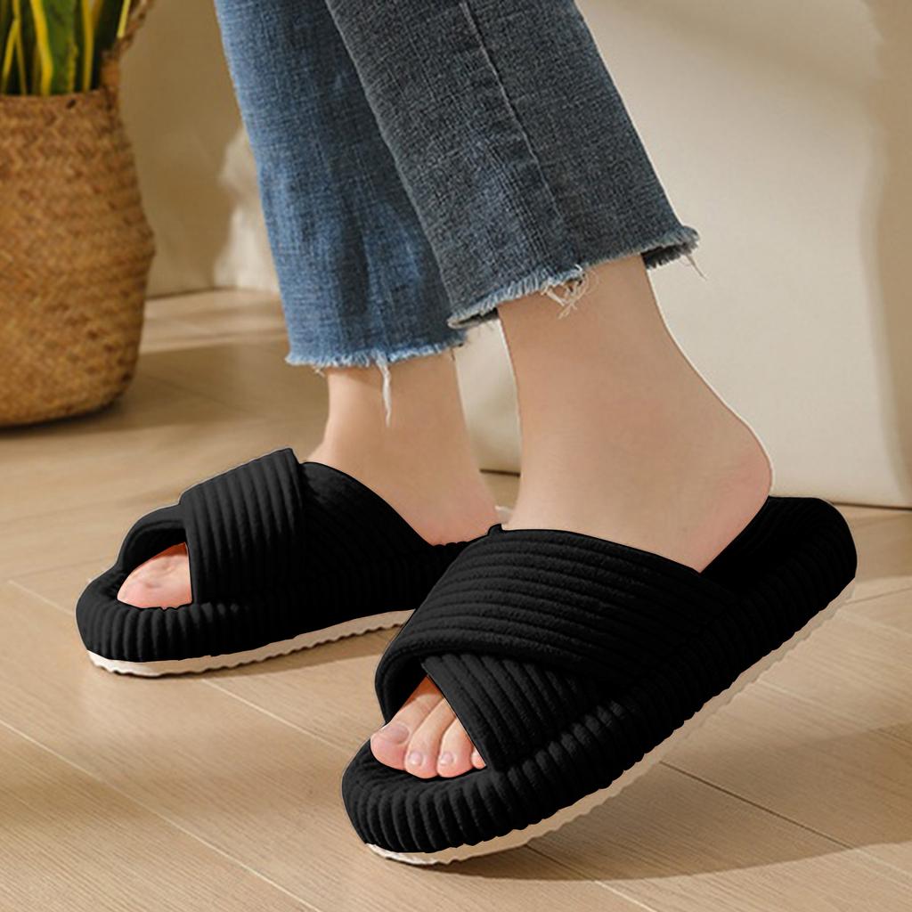 Slippers For Women Memory Foam Open Toe Slip Bedroom Comfy Shoes With Strap Washable Slippers for Women