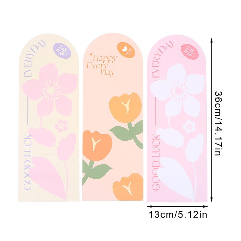 5 Stück Handheld-Strauß-Verpackungsbox Papierblumenkarte Blumenarrangement-Papier Valentinstag Festivalbedarf