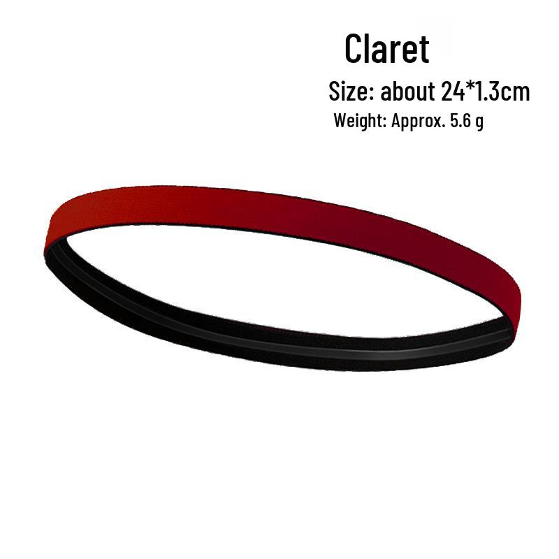 

Minimalist Non-Slip Silicone Sweatband for Fitness, Yoga, Sports, & Running бордовий