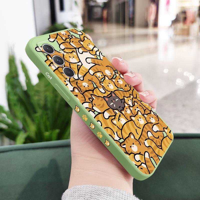 

Orange Cats Phone Case For Samsung Galaxy A17 A56 A54 A34 A24 A14 A55 A35 A25 A15 A05 A05S A04 A04S A04E 4G 5G Cover Samsung A07 4G светло-зеленый