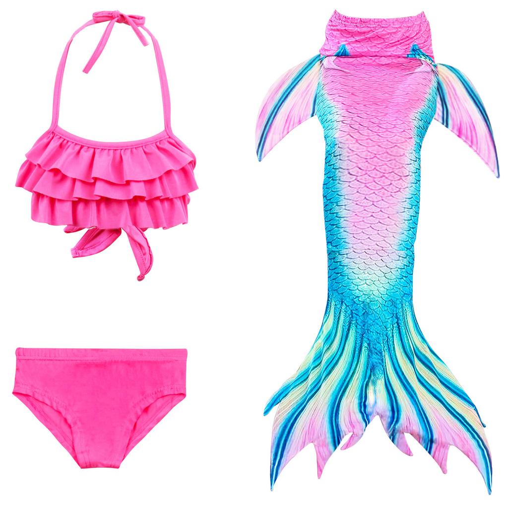 Ghnatygren three-piece mermaid swimsuit children's swimsuit bikini European and American hot spring swimsuit swimsuit