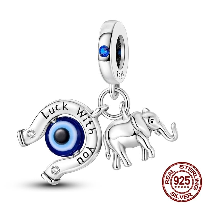 Copper Elephant Gathering Panda Pendant Charms Beads Fitoriginal Bracelet Diy Birthday Jewelry Gifts For Women