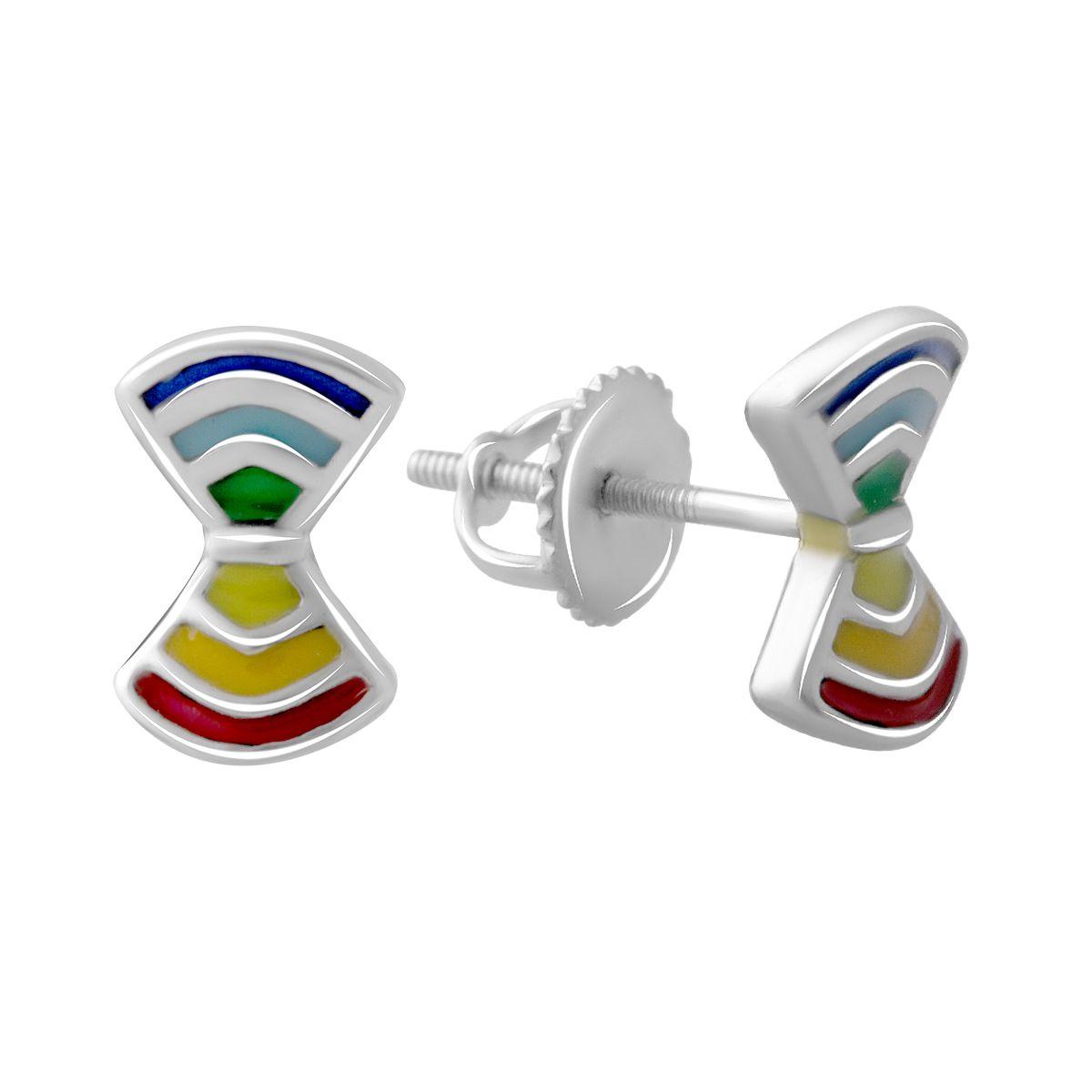 

Срібні сережки з сапфіром і емалью (2079972)