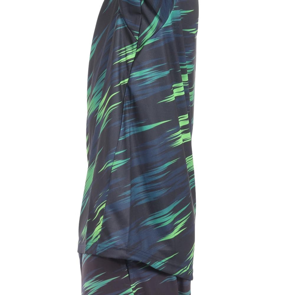 Tennis Shirt SLANT GRAPHIC SS TEE BLUE STORM PRINT S size [Oakley] 9.0 (66V) (Japanese M)