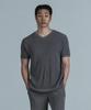 JELEVE Muscle Fit V-Neck Light Knit Short Sleeve