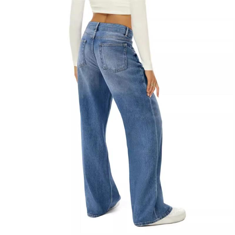 Women's Cat Whiskers Mare's Loose Wide Leg Jeans