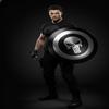 Handgefertigtes Punisher-Totenkopf-Stahlschild, Cosplay LARP Schild, 60,96 cm