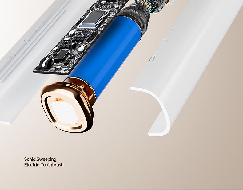 Portable IPX7 Sonic Electric Toothbrush, Waterproof & Travel-Friendly with Gum Care