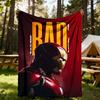 1pc Iron Man Poster Outdoor Blanket Lightweight Flannel, Soft & Warm, All-Season Use for Sofa, Outdoor, Camping, Living Room, Office043