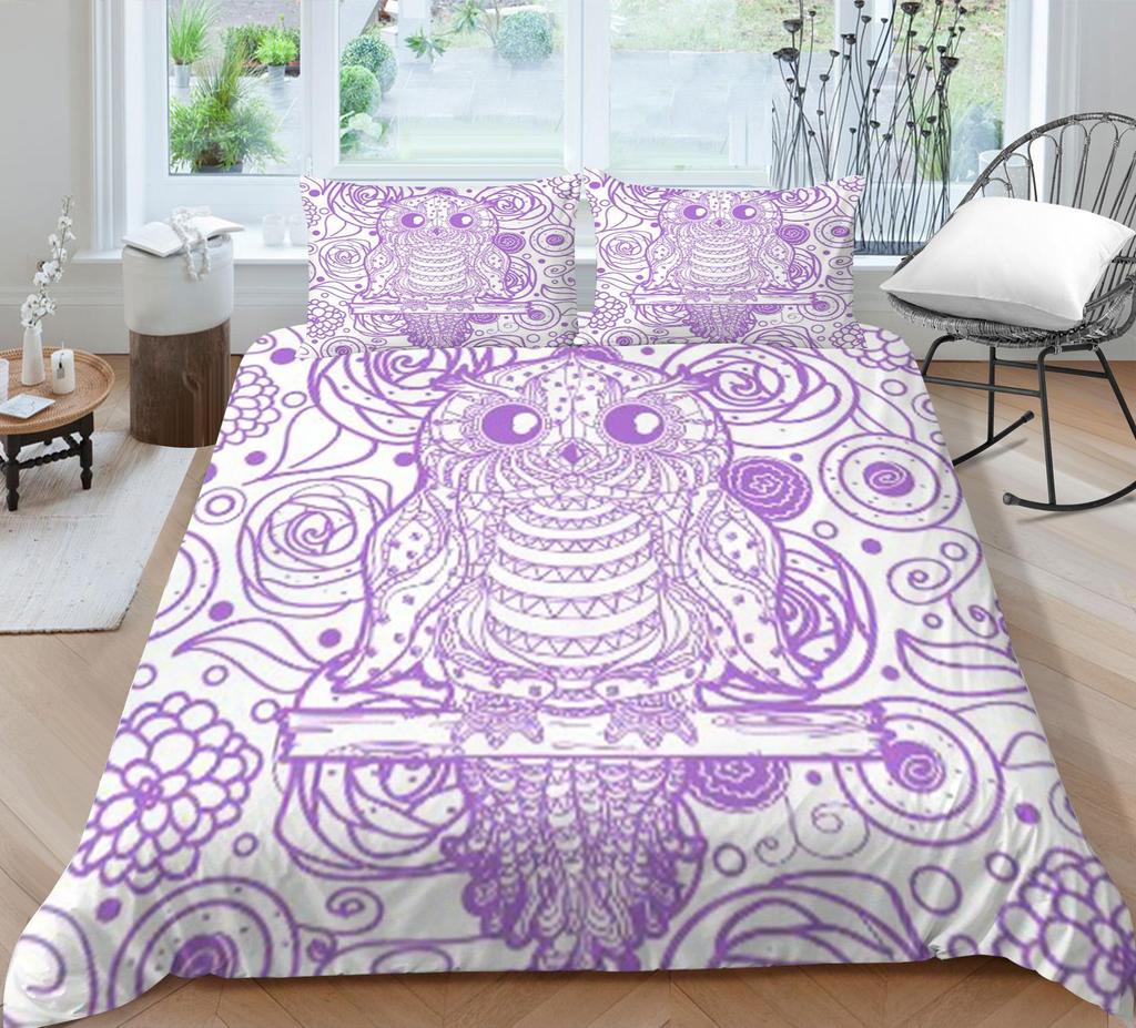 2/3-teiliges Bettwäsche-Set Atmungsaktive Decke Bettbezug-Set 3D Böhmisches Design Mikrofaser Bequeme Bettwäsche