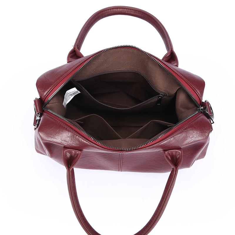 PU Solid Color Zipper High Quality Casual Tote 2026 Winter New High-end Shoulder Bags Large Capacity Business Women Bags