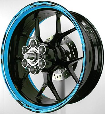 MOTOINKZ GP2 17-inch Custom Rim Stickers, Universal Fit (Sky Blue)
