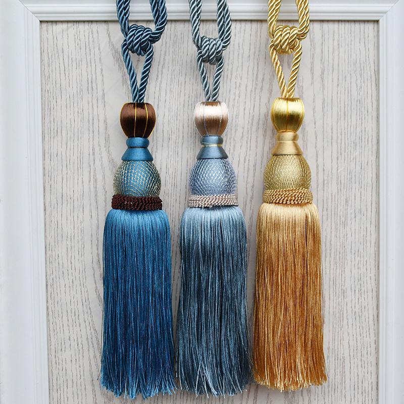 Koreaanse Kwast Gordijn Tieback Touw – Gouden Draad Ballen voor Bruiloftsdecoratie