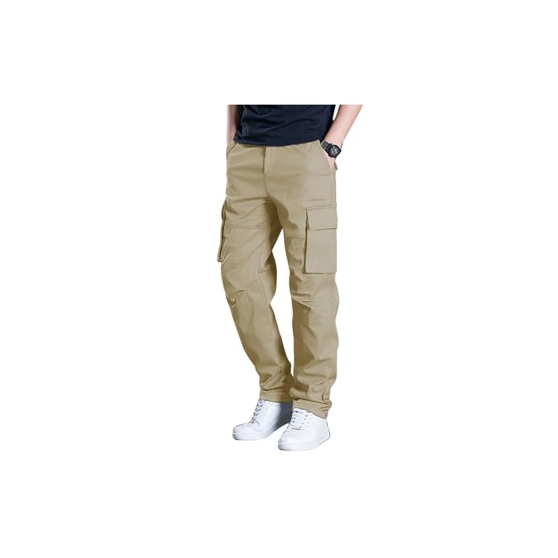 Pantaloni Cargo Leriya Fashion Larghi e Comodi da Uomo (LF-TP-1064_Grigio_M)