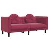 3 piece sofa set with cushions wine red velvet