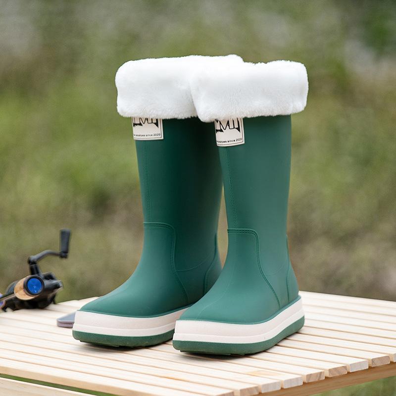 Outdoor rain shoes men, women and children parent-child couple fashion wear waterproof and non-slip water shoes fishing shoes