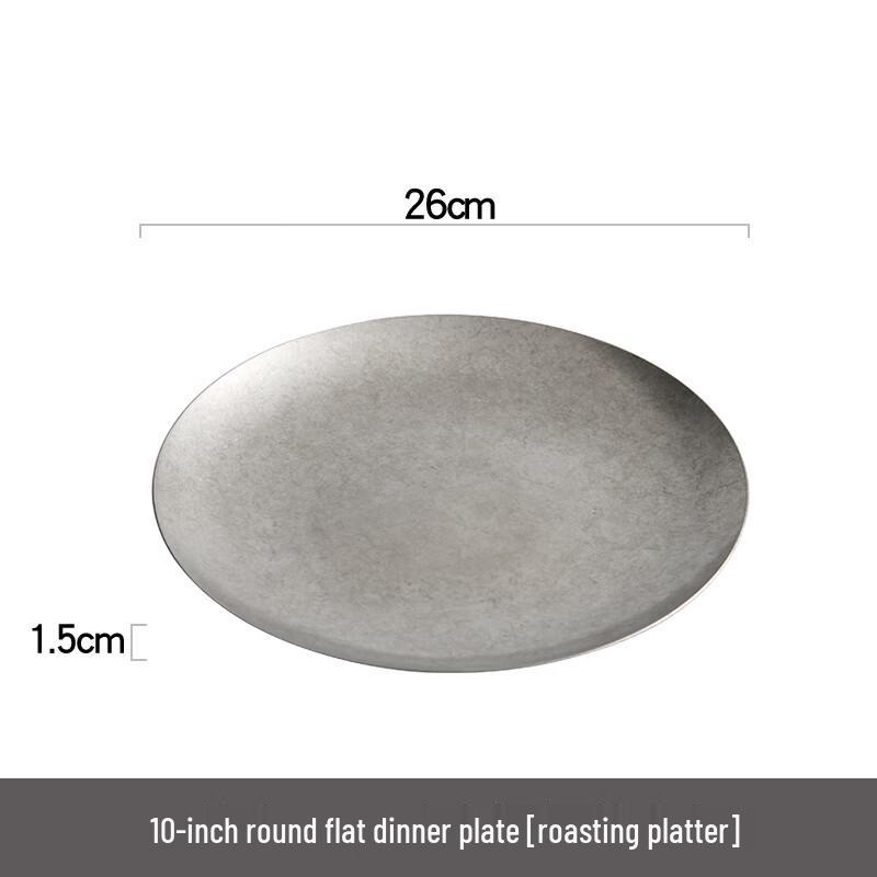 Nordic Stainless Steel Dinner Plate