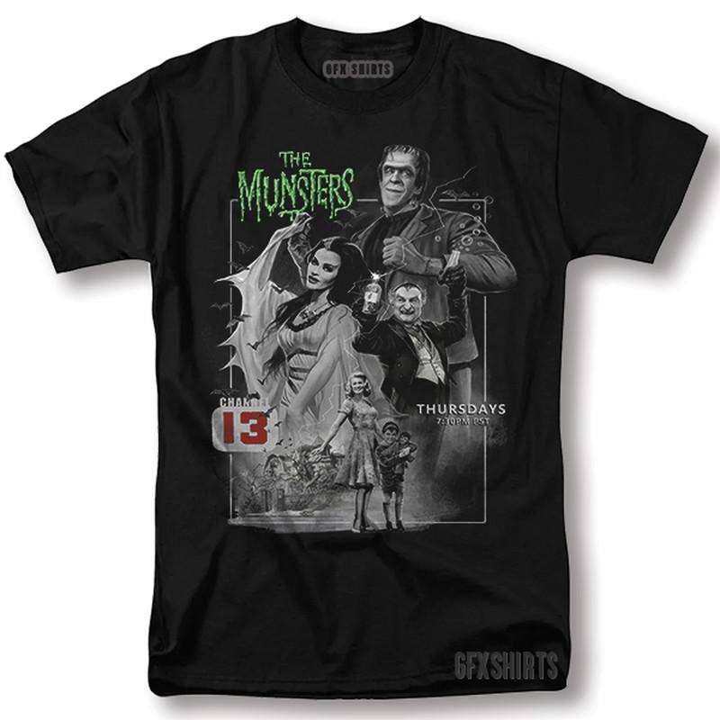 

The Munsters Shirt Frankenstein Movie Vintage Graphic Design T-Shirt 3XL