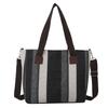 Large capacity women's shoulder bag women's new simple vertical striped casual tote bag fashion handbag