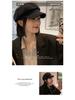 Women's British Style Octagonal Beret: Versatile Wool Painter Hat for Large Head, Slims Face, Duckbill Newsboy Cap for Autumn & Winter.