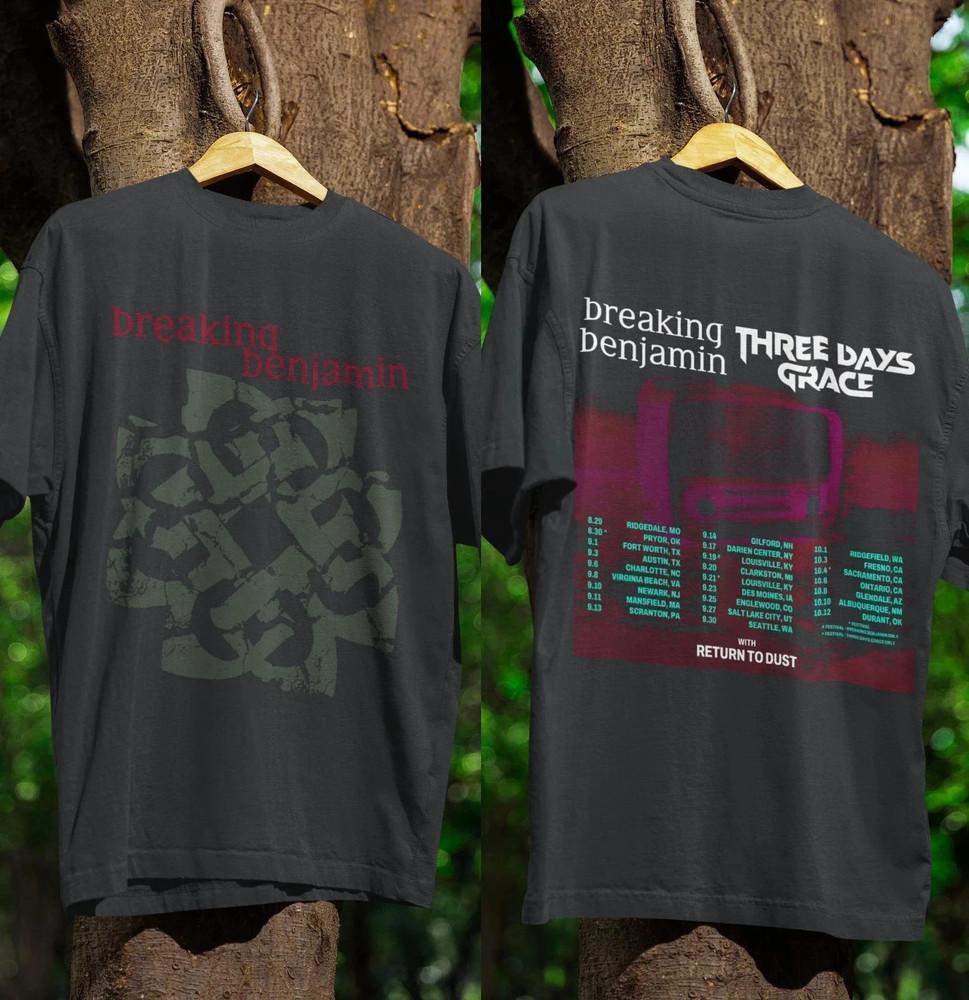 Breaking Benjamin Tour 2025 Two Sided Unisex TShirt Full Size S3XL Unisex T-Shirt S