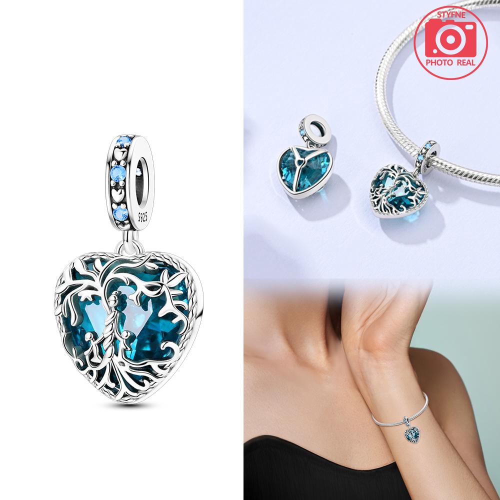 Pingente Família Árvore da Vida Lindo de Cobre Compatível com Pulseira Original Joia Fina DIY Presente Para Mulheres