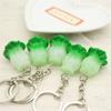 5pcs Chinese Cabbage Keychains Simulated Vegetable Grape Pendant Key Chain Car Keyring for Bag Purse Jewelry Accessory