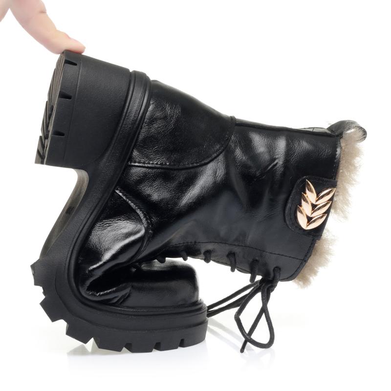 Fashion AIYUQI Women's Ankle Boots 2025 New Non-slip Warm Female Winter Shoes Genuine Leather Platform Snow Boots For Women