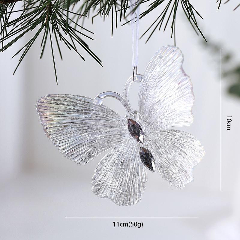 Transparent Colorful Christmas Pendant Acrylic Crystal Pendant Christmas Decorations Drop Ornaments Festive/Party Supplies