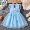 Girl Short Sleeves Dress Children Kid Casual Summer Beach Sundress Princess Dresses Clothes
