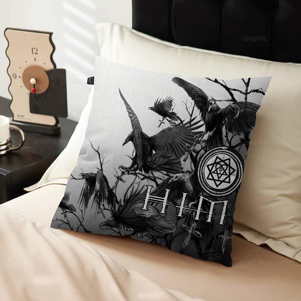 Him Band Ville Valo Singer Cushion Cover Pillowcase Upholstery Sofa Throw Pillow Home Decor Pillowcas