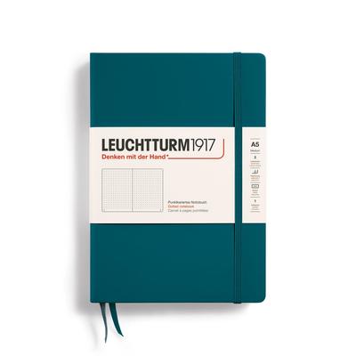 Leuchtturm A5 Dot Pacific Oficiálně dovezený zápisník, Mřížka, Zelený, 359696,