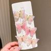 6Pcs/Set Mini Simulation Butterfly Barrettes Hairpin Non-Slip Colorful Gradient Side Bangs Duckbill Clips For Baby Teen Girls