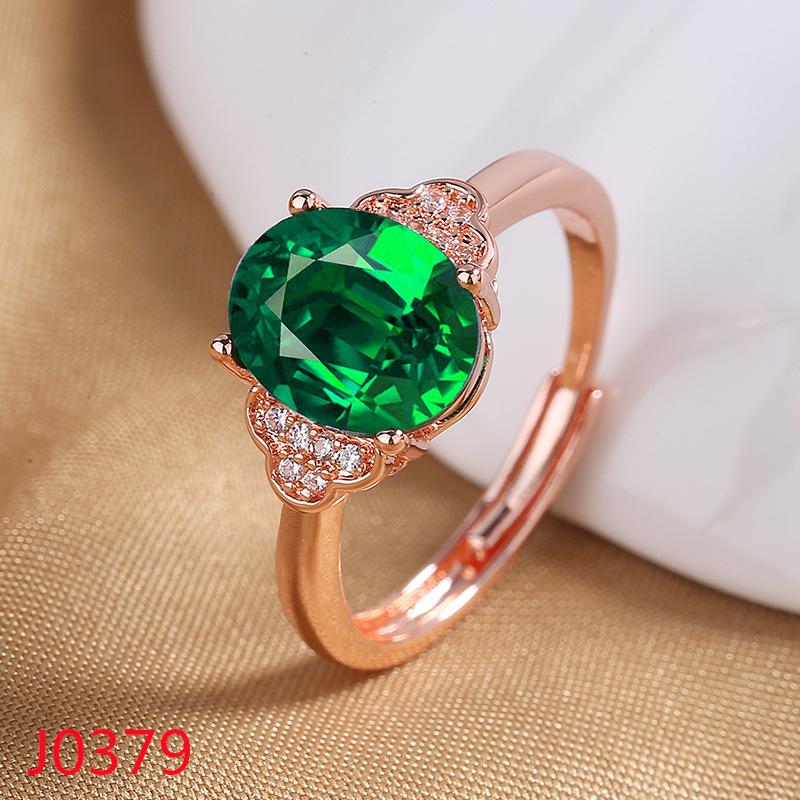 2026 18K Rose Gold-plated Pigeon Blood Ruby Ring Women's Light Luxury Diamond-set Engagement Ring Colored Open Index Finger Ring