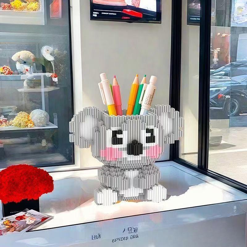 Schattige Koala Dier Bouwstenen Speelgoed Kleine Deeltjes Bakstenen 3D Puzzel Assemblage Voor Kinderen Verjaardagscadeaus Huis Ornament