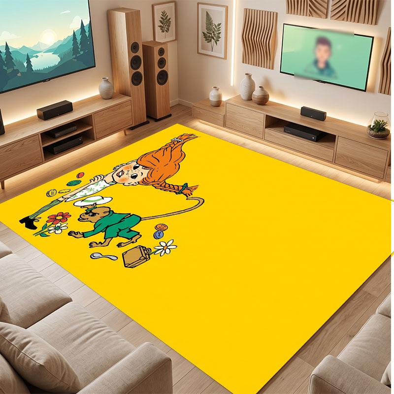 Pippi Longstocking Rug Soft Thick Non Slip Floor Carpet for Bedroom Living Room Home Decor
