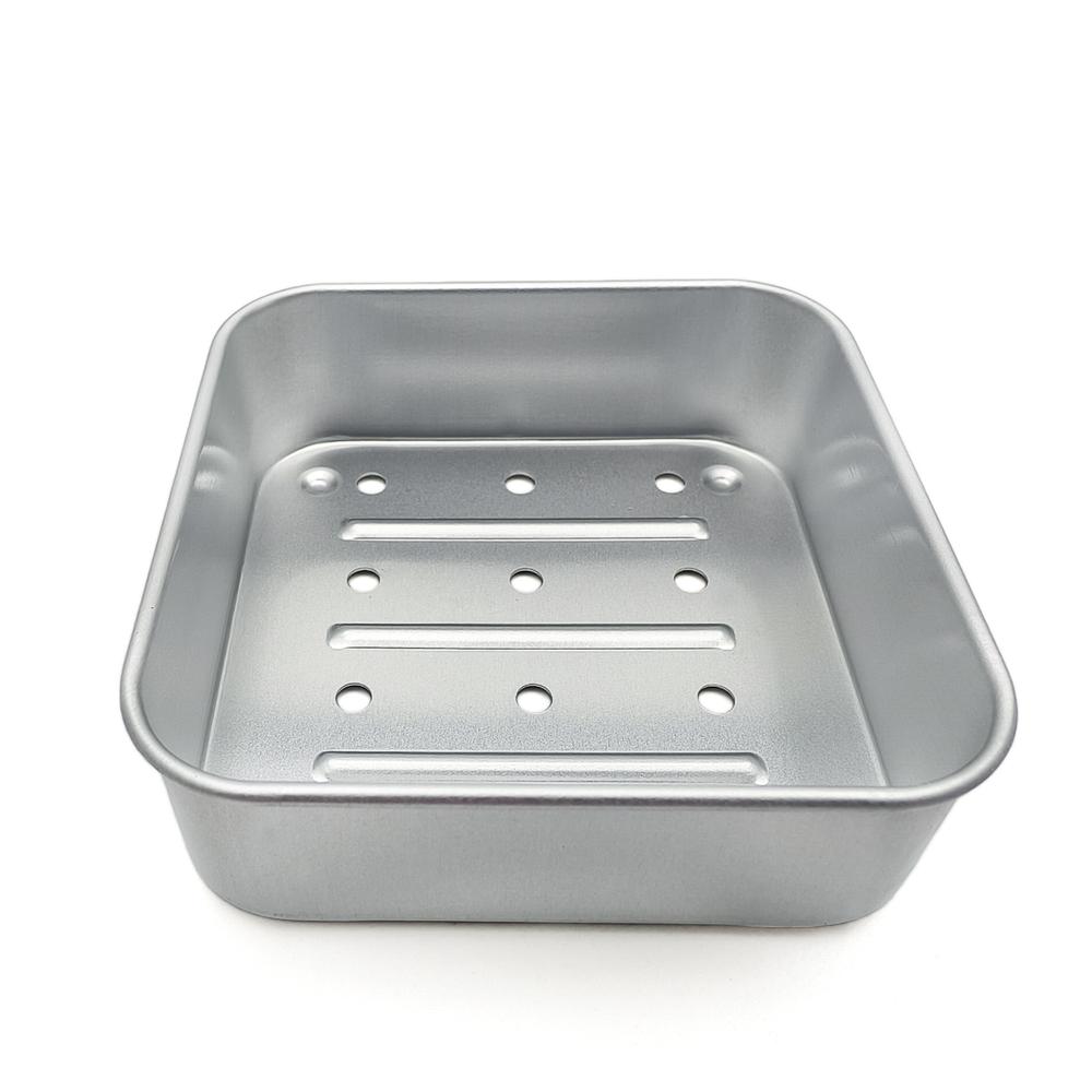 Quadratische Aluminium-Zahnschale Zahnbox mit Deckel Aluminium-Zahnständer Zahn-Tablett Behälter