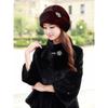 Faux Mink Hat Winter Women's Eco-friendly Mink Hat Winter Middle-aged and Elderly Warm Ear Protection Fur Beret