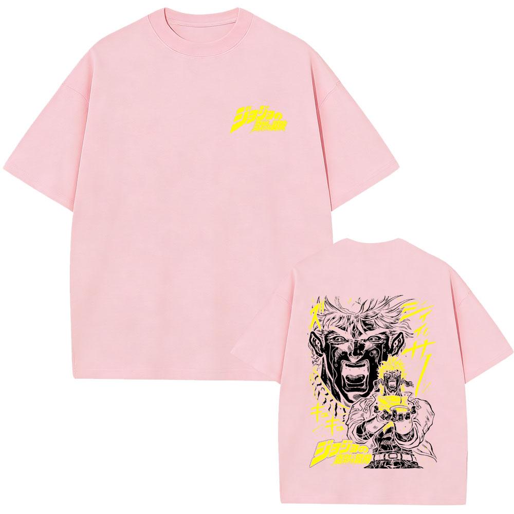 Hot Anime Jojo Bizarre Adventure Joseph Joestar Caesar Anthonio Zeppeli Graphic Tshirt Unisex Fashion Cartoon Short Sleeve T Shirt