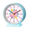 Early Education Desk Clock Needle Display Quartz Alarm Clock Silent Sweep Movement Silent Walking Soft Night Light Metal Frame